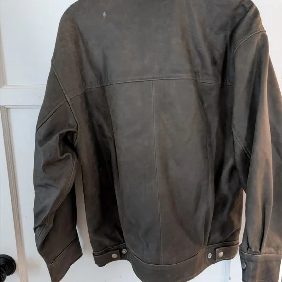 Quince Brown Leather Jacket for Women - Picture 5 of 5